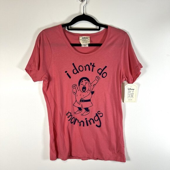 NWT Disney Munki Munki M Seven Dwarfs I Dont Do‎ Morning Pajama Shirt Top - Picture 1 of 9